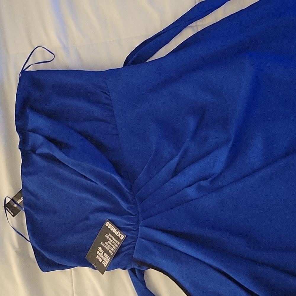 NWT Express Blue Strapless Mini Dress Size 12